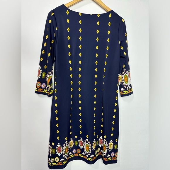 Jude Connally Women’s Marlowe Shift Dress Navy Medallion Border Long sle… - Picture 8 of 15